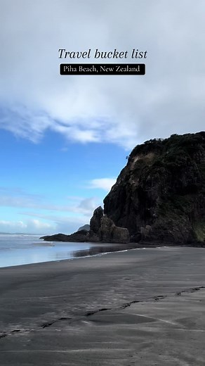 🖤 With its stunning black sand beaches, rugged coastline, and epic surf, it's the perfect destination for adventure and relaxation, there’s no reason why Piha Beach on New Zealand's west coast shouldn’t be on your travel bucket list! 🌊 Don't miss the famous Lion Rock, a towering volcanic monolith that offers panoramic views of the surrounding landscape. Piha's natural beauty and rugged charm make it a must-visit destination for anyone seeking adventure or relaxation. #travel #bucketlist #trave