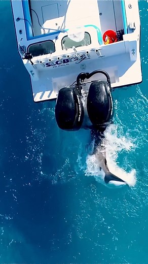 125K views · 10K reactions | Crazy wild shot of a shark rocketing up...