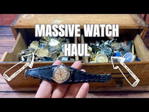 I paid $350 for a MASSIVE vintage watch collection! 20 pounds HEAVY!