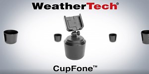 Watch WeatherTech CupFone -Universal Adjustable Portable Cup Holder Car Mount for Cell Phones on Amazon Live