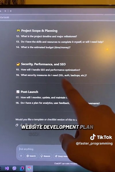 Using AI for website development plan. #myanmar #myanmartiktok🇲🇲🇲🇲 #fasterprogramming #fluttermyanmar #flutter #flutterdevelopermyanmar