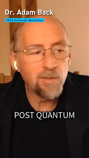 Blockstream on Instagram: "What if Bitcoin needs to switch to post-quantum signatures? Our CEO and Bitcoin OG Adam Back explains how Taproot already gives us this capability."