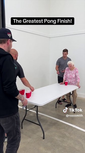 97 Year Old with the most epic pong finish 😱 | Best Ping Pong Serve