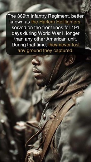 The 369th Infantry Regiment Never Lost Ground in WWI #history #warstories #military #historyfacts