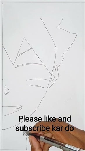 #How to draw # Boruto uzumaki half face#