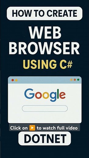Create Simple Web Browser in C# Windows Form | Tutorial #shorts #browser