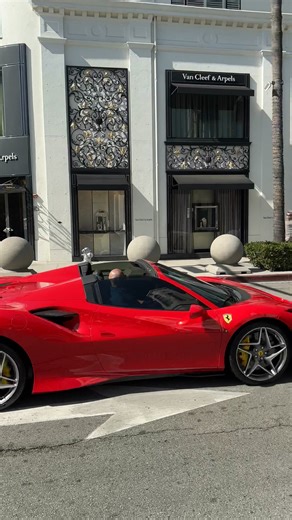 417K views · 1.6K reactions | Jeff Bezos spotted in a Ferrari F8 Spider on Rodeo Drive — a perfect match of power and precision. The F8 Spider’s twin-turbo V8 produces 710 hp and hits 0–60 in just 2.9 seconds, priced around $330K. Fun fact: it’s one of the last mid-engine Ferraris powered purely by an internal combustion engine.#Ferrari #F8Spider #fblifestyle | CarSpex | Facebook
