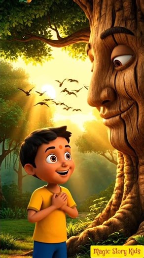 जंगल का बोलने वाला पेड़ 😱🌳| छोटू की जादुई कहानी|Kids Story Hindi #KidsStory#HindiKahani#TalkingTree#