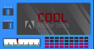 Cool text on a Digital Led Panel. Announcement Message with Light Equipment. Stock Video