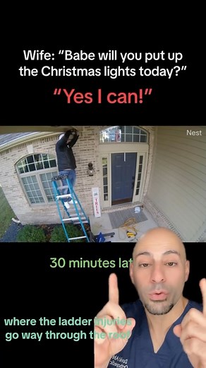 It’s the season for ladder injuries. Don’t overextend yourself or take unnecessary chances! Hire someone if you need to! Otherwise, you may have a life changing injury.🎅🙏😷 😷✅Follow @drdavidabbasi for More Daily Medical Content & Health Tips! #holidays #christmas #hanukkah #ladder #ladderinjury #drabbasi #medical | David Abbasi, MD - Sports Medicine & Orthopedic Surgery