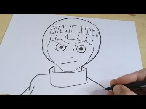 TUTORIAL COMO DESENHAR o ROCK LEE do ANIME NARUTO passo a passo