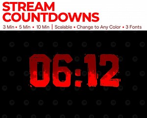 Fire Stream Countdown, Stream Starting Timer With 3 Fonts, 3, 5 and 10 Minutes, Change to Any Color, OBS & Streamlabs, Scalable Full HD - Etsy