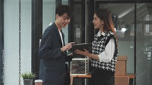 Friends of Asian MBA student researching data of thesis project, education online college courses, accredited degree programs, english chinese languages classroom, affordable regionally accredited