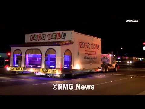 Worlds first Taco Bell moved from Downey to Irvine, California.
