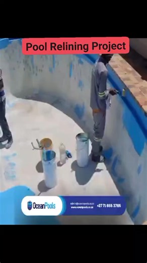 Swimming Pool Relining Promotion is still On. Our team is currently on-site in Plattekloof applying top Coat. Very soon, this client will have a fresh, sparkling pool to enjoy. Contact us today to get started. #Oceanpoolsgroup #OceanPools #SwimmingPoolInstalationCapeTown #Dreamhome #PoolInstallersCapeTown #PoolRenovationsCapeTown | Ocean Pools Group