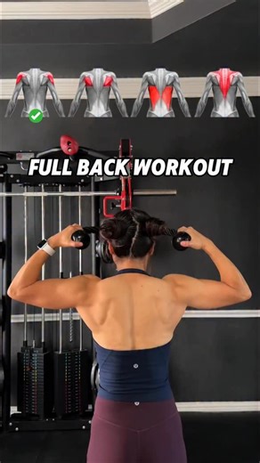 Ariel_yu on Instagram: "A complete back workout only requires these key exercises: Cable face pull - Targets the upper traps, rhomboids, and rear delts, enhancing upper back definition and shoulder stability. Wide-grip lat pulldown - Activates the upper to mid lats and teres major, helping to develop the classic V-shaped back. Cable straight-arm pullover - Primarily targets the lower lats. With arms extended, it minimizes bicep involvement and helps isolate lat engagement. Seated wide-grip row -