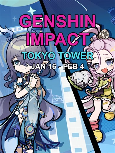 Genshin Impact Takes Over Tokyo Tower with Teyvat Tour