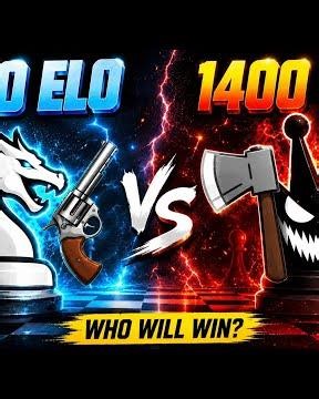 Brutal Checkmate Against 1400 Elo Chess Master 💀