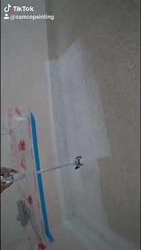 Spray painting popcorn ceiling