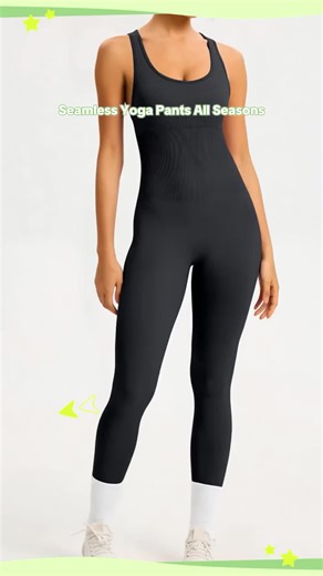 Women's Seamless One-Piece Yoga Pants, Long Dance Unitard, Comfortable & Stretchy, Ideal for Fitness & Gym Wear #gymclothes #workoutfit #sportswear #tummycontrolleggings #loungewearset #sweatsuits #activewearobsessed #longsleevebodysuit #thermaljumpsuit #sweatsuitset