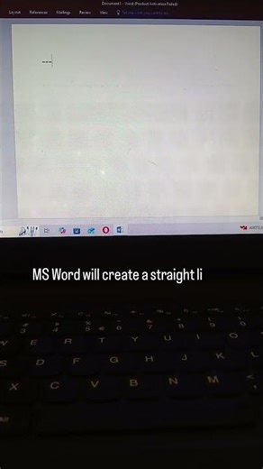 Learn an easy trick to draw lines in MS Word! ✍️💻 #msword #shorts #trip #tricks