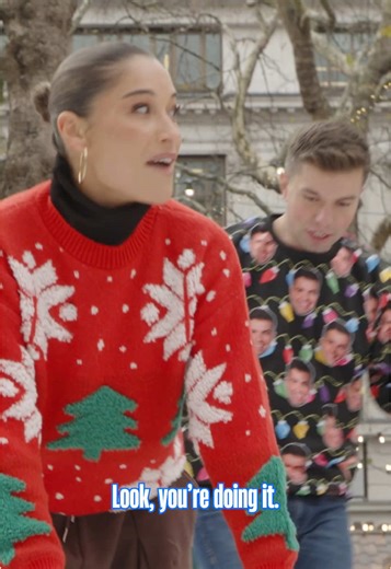 Any opportunity for @Sonny Jay to dust off those ice skating skills ⛸️ Sonny Jay & Nada have their fun, festive-filled day decided for them 👀🎁 #AddSomePlay #MerryScratchmas #Scratchcards #NationalLottery 18 Play and Gift Responsibly.