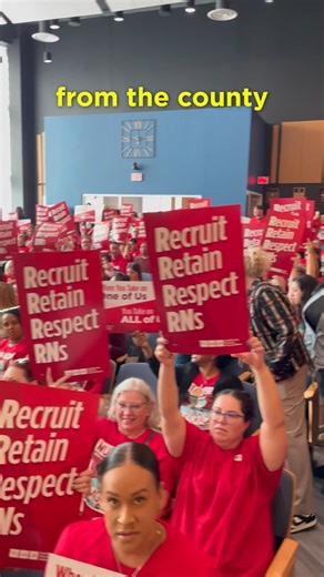 3.7K views · 119 reactions | One thing you should know about union nurses: We will move mountains to take care of our patients! 150 of us showed up at the Contra Costa County Board of Supervisors meeting and waited hours to share our concerns. | California Nurses Association | Facebook