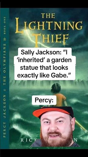 Percy’s reaction after hearing that Smelly Gabe was turned into a statue: