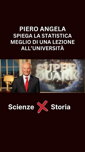 Piero Angela spiega la statistica meglio di una lezione all’università #scienzaxstoria #pieroangela #superquark #statistica | Scienze X Storia