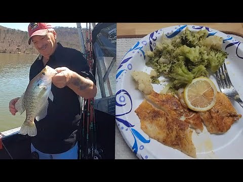Baked Lemon butter Garlic crappie Recipie. Catch and Cook