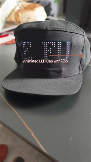 Animated LED Matrix Display Hat with Dynamic Lighting Effects Customizable Messages and Graphics for Personalized Style High-Resolution Full-Color Screen Smart App Control Just write what you want to say on the App on your smartphone and it shows on the hat! #ledlights #coolgadgets #wearabletech #customhats #ledscreendisplay #fashionwinterhat #wearables #LEDhat #LED #LEDMESSAGEHAT #FYP