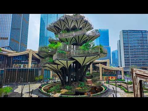 Giant Tree of Life in China’s Shopping Mall | Xi’an MixC Stunning 4K Footage