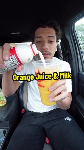 Trying Orange Juice and Milk Combination for the First Time