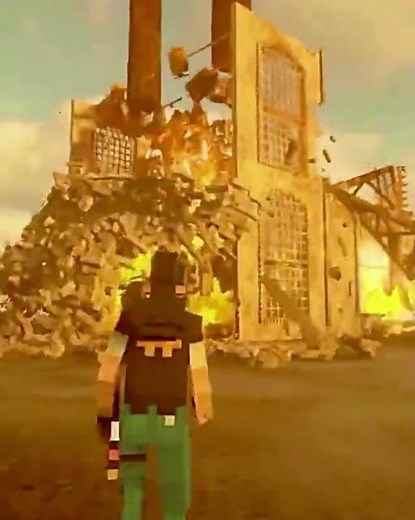 Realistic Building Demolition 😱 #minecraft #gaming #teardown