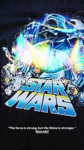 Star Wars Design on Entire Hologram Pattern DTF Film 🌈