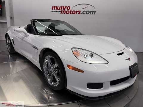 2011 Corvette 4LT Grand Sport Convertible 6.2L LS3 V8 430hp Auto Arctic White on Black 51K kms