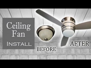 How to Replace a Light with a Ceiling Fan | DIY (Install a Ceiling Fan)