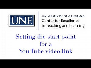 Setting a YouTube Video Start Time with link