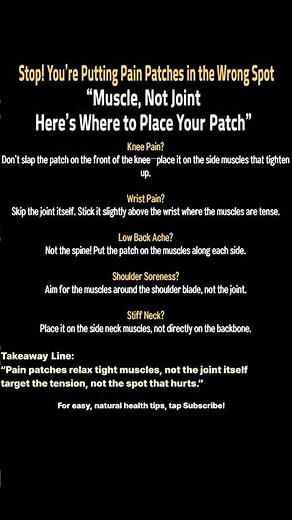The Right Way to Use a Pain-Relief Patch for Real Relief | #HealthyLifestyle