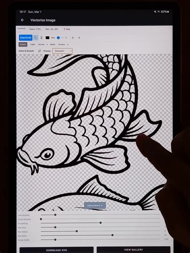 Vectorizing images in seconds on Android!