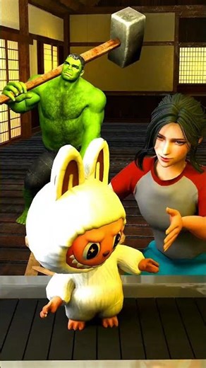 Hulk and the Endless Labubu Loop | Yisho Hai 🔨 Yoi Yoi #labubu #animation