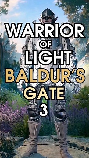 a WARRIOR OF LIGHT build for Baldur's Gate 3 in 1min - Paladin/Cleric #shorts #gaming #baldursgate3