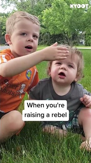 This baby was born for trouble! 😂