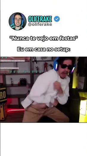 Quando falam que eu nunca vou a festas #videogames #gamers #memes #setup