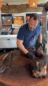 This weekend Cherry and Oak Wood Smoked Menu: Swordfish belly with sauce gremolata, duck fat potatoes Japanese giant bluefin tuna collar, rare & special, one offered per day Crispy pork belly sweet & sour BBQ sauce Colossal beef short ribs Sweet and sticky pork ribs 48 oz Wagyu tomahawk 9 36 oz glazed rack of lamb Candied oxtail Pulled pork shoulder Honey butter cornbread APL Barbecue x @ginrummybar 822 Washington Blvd Venice CA Saturday & Sunday 12:30ish till 3:30ish No shortcuts. Just oak, che