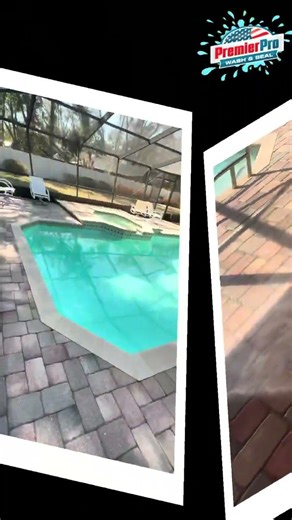 Pool Lanai Paver Pressure Washing in Hickory Hills Seffner FL