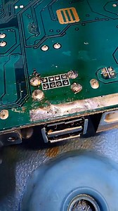 Soldering Iron Flat Tip On A Re-Used Solder Wick For This Double USB Port #solderingiron #solder #flux #motherboardrepair #electronicstechnician | Nebs Alfonso