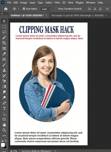 Create Clipping Mask Hack/Photoshop Hack #photoshoptutorial #new #newshorts #photoshopforbeginners