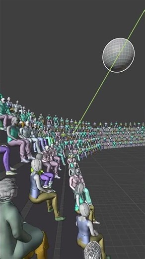 Blender VFX Crowd Scene | Stadium Fans Animation using iCrowds Add-on #3d