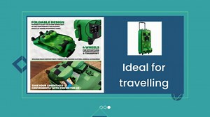 Minecraft Kids Luggage with Wheels Foldable Rolling Suitcase Creeper Travel Bag Vacation Weekend Trips Travel Essentials (L18.1inch x W11.8inch - 15L, Black)